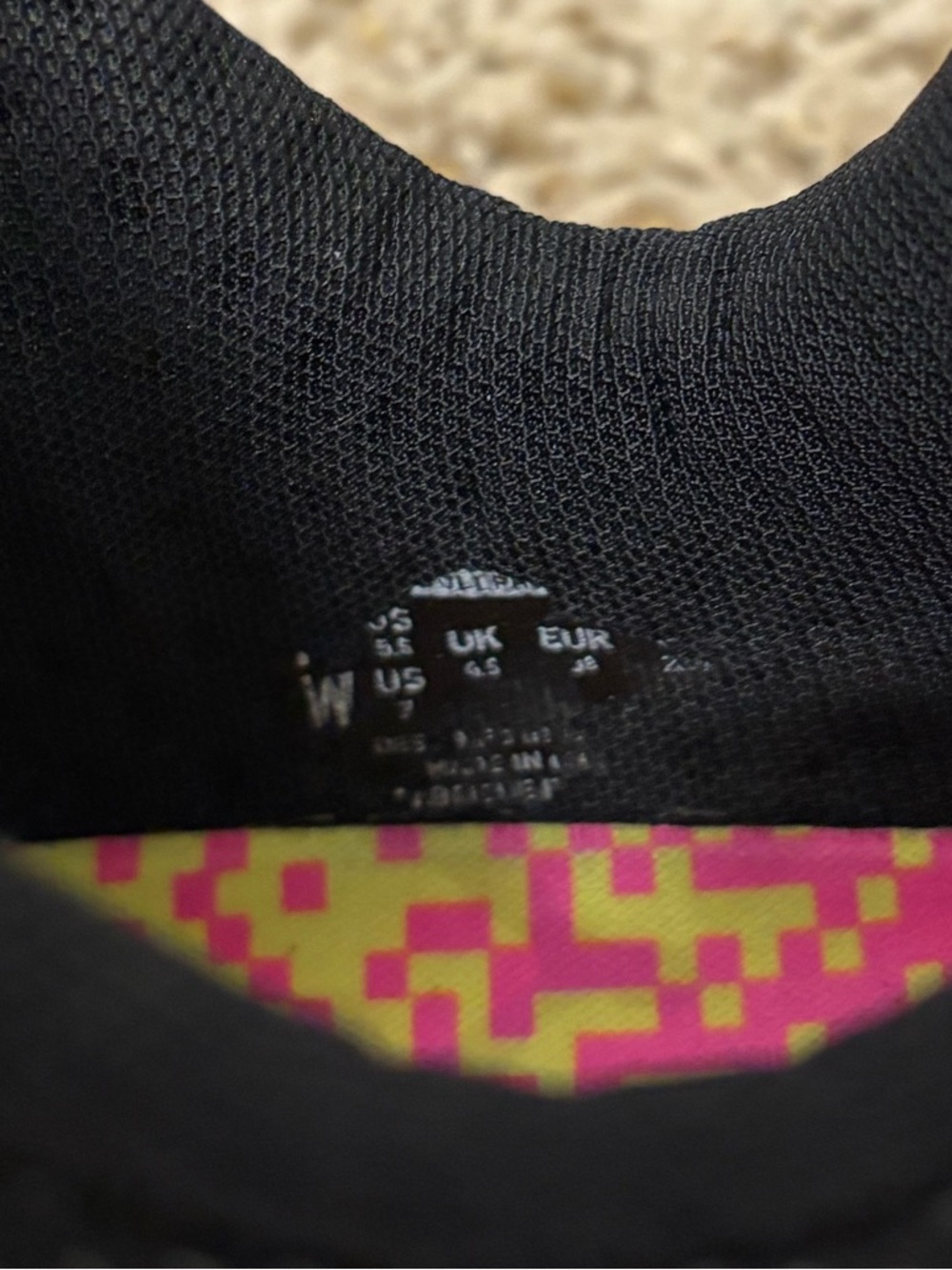 NOBULL Black Trainers with Neon Pixel Gradient Sole - Picture 4 of 4